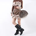 New European And American-style Fluffy Bag With Feathers