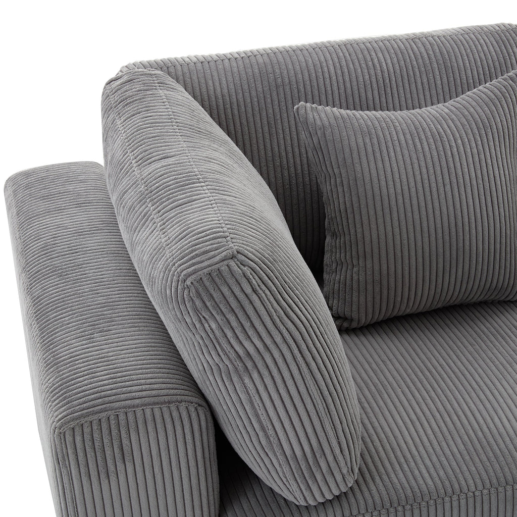 105'' 3 Seater Sofa With Removable Back Cushions and 5 Pillows , for Living Room, Apartment, Spacious Space
