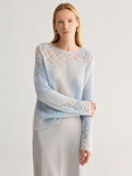 Open-Knit Tie-Dye Mohair-Blend Sweater