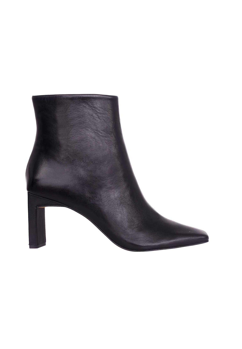 Senna Olive Goat Leather Ankle Boots – 7.6cm Block Heel