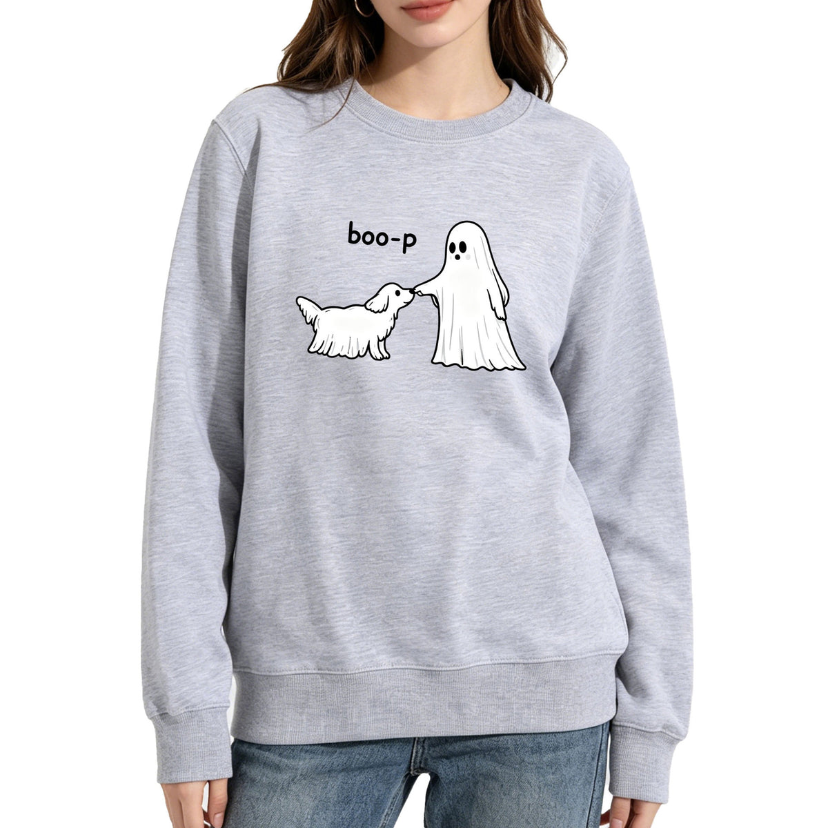 Sudadera con capucha estampada Boo-p