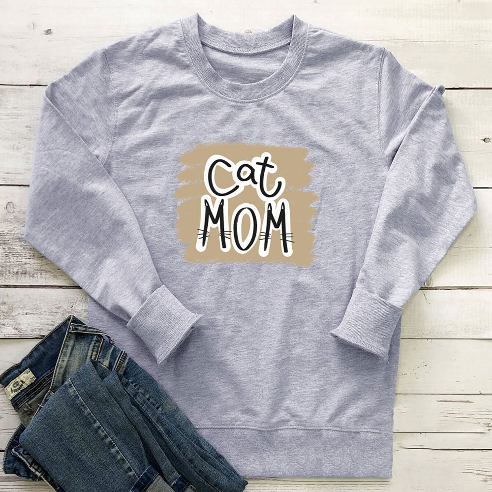 Loose round neck long sleeved hoodie