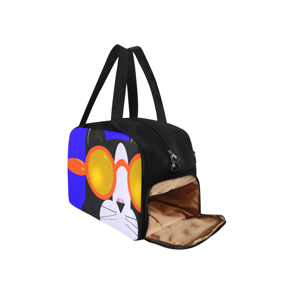 Cool Cat Tote Travel Bag w/Shoe Storage
