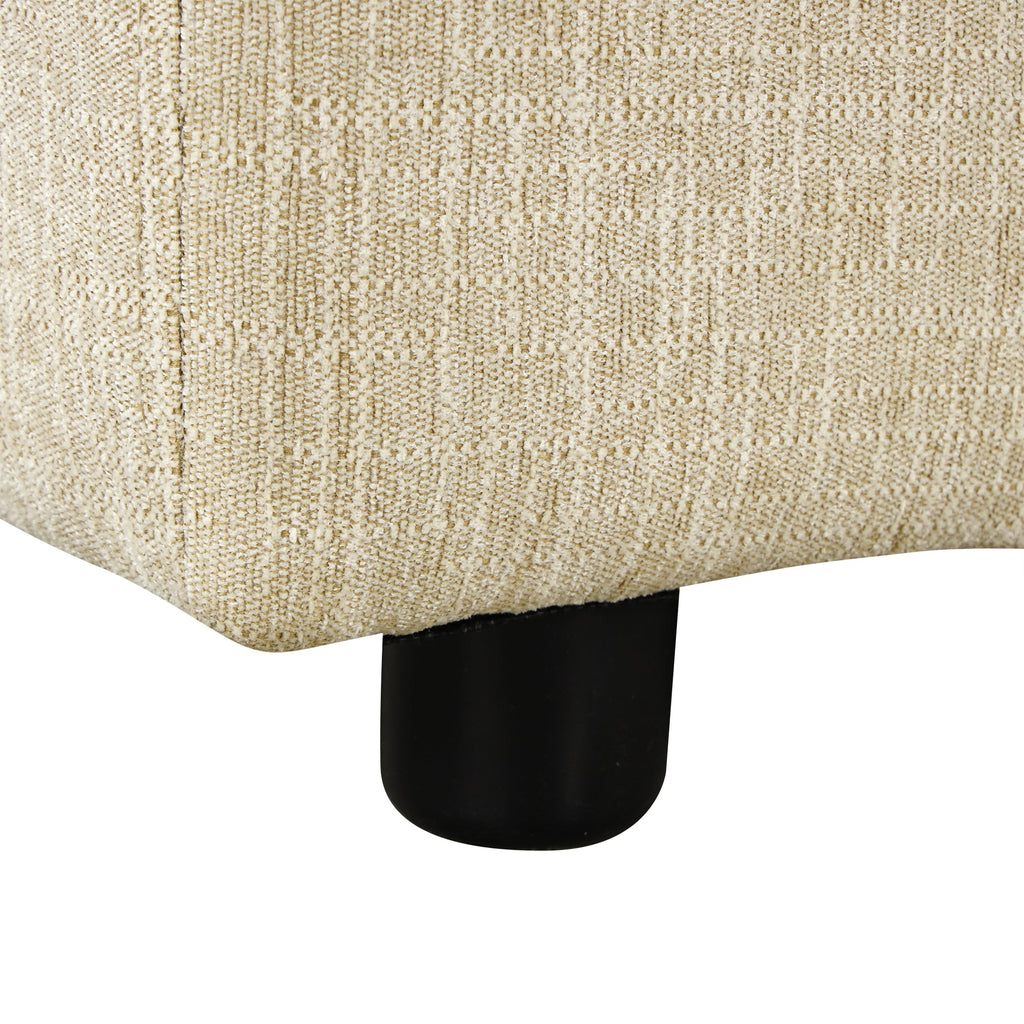 128" Sectional Sofa Cloud Sofa Chenille Upholstered Sofa  Couch With Movable Ottoman, Comfortable Seat Cushions, Chargin