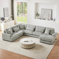 129" Oversized Sectional Sofa U-Shaped Sofa Couch Modern Sofa Upholstered in Soft Corduroy With a Chaise Lounge for Livi