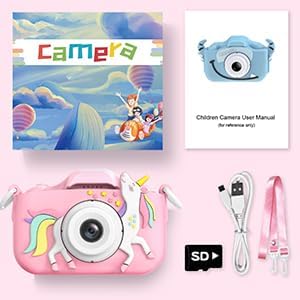 Goopow Kids Camera Toys for 3-8 Year Old Girls Boys,Children Digital Video Camcorder Camera with Cartoon Soft Cover, Best Chritmas Birthday Festival Gift for Kids