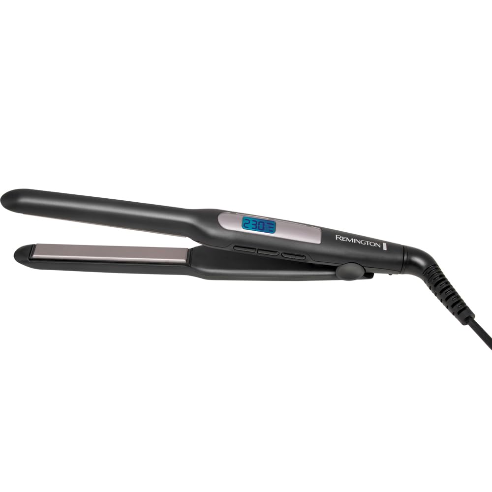 Remington Glätteisen Pro-Ceramic Extra breit (extrabreite 45-mm-Stylingplatten – speziell für dickes, krauses, lockiges und sehr langes Haar), LCD-Display, 150–230 °C, Haarglätter S5525