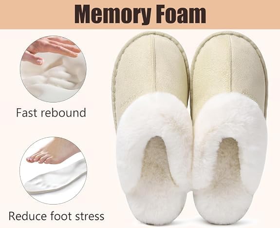 Misolin Damen Herren Hausschuhe Winter Warme Pantoffeln mit Memory-Schaum