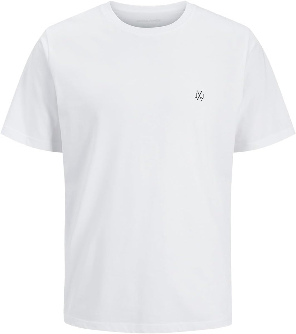 JACK & JONES Herren T-Shirt 3er Pack – Baumwolle, Rundhals, Kurzarm, mit Print – Bequeme Freizeitshirts im modernen Design