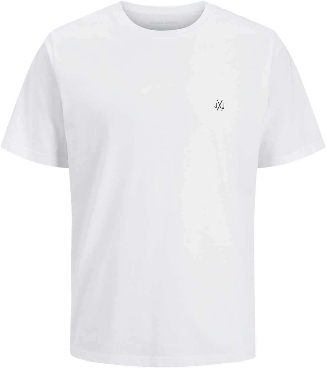 JACK & JONES Herren T-Shirt 3er Pack – Baumwolle, Rundhals, Kurzarm, mit Print – Bequeme Freizeitshirts im modernen Design