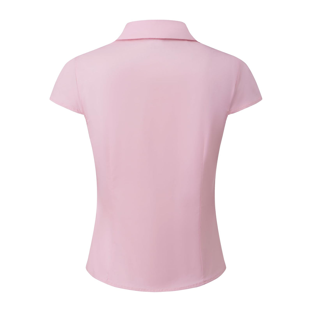 Damen Y2K Kurzarm-Bluse mit Knopfleiste, körperbetont und mit Kragen