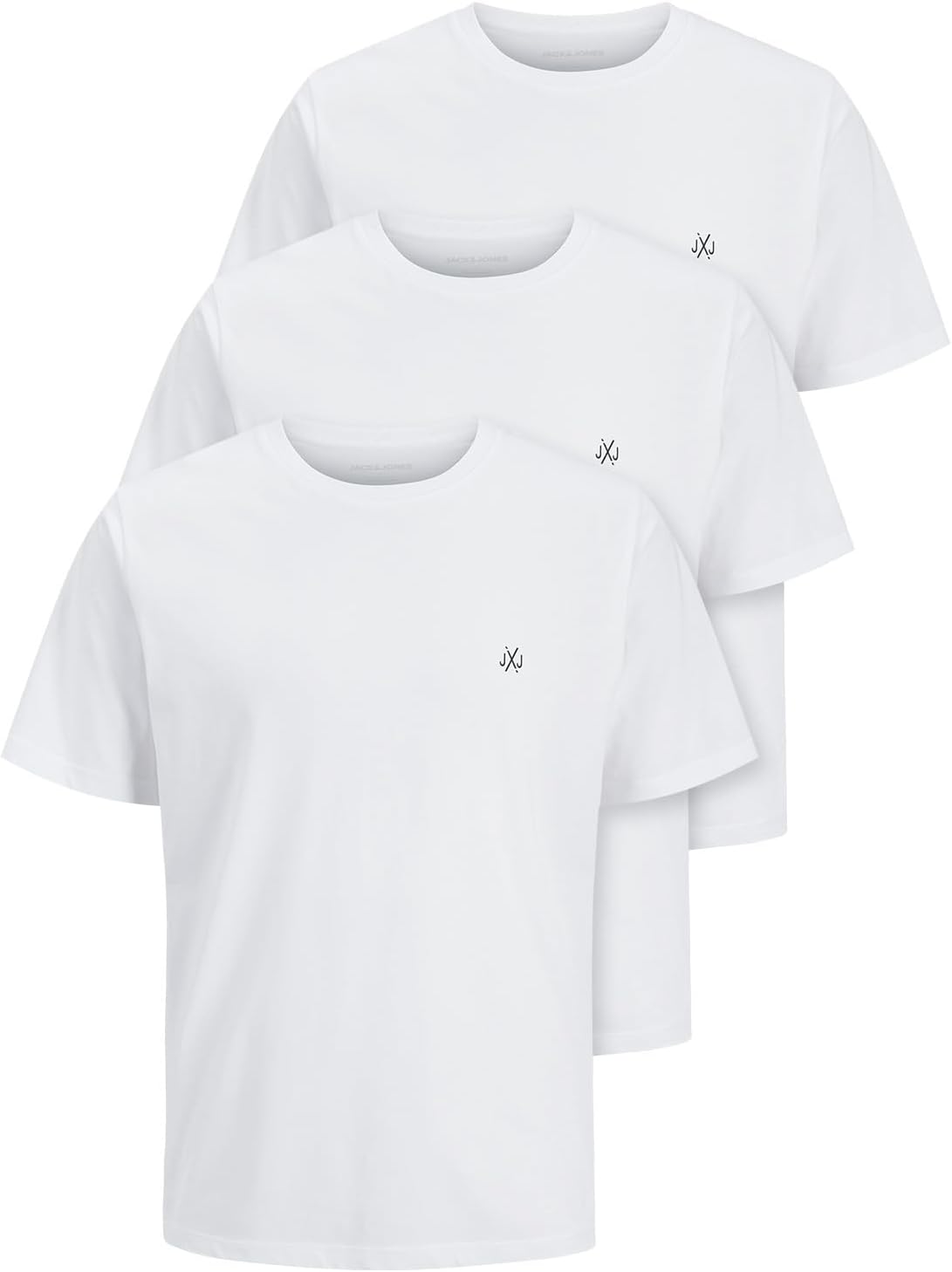 JACK & JONES Herren T-Shirt 3er Pack – Baumwolle