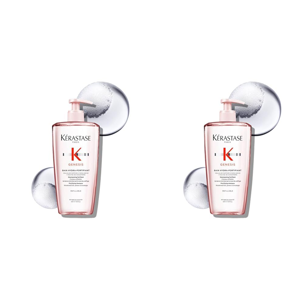 Kérastase Shampoo für feines Haar, Nährendes und kräftigendes Haarbad gegen Haarverlust, Bain Hydra-Fortifiant, Genesis, 500 ml