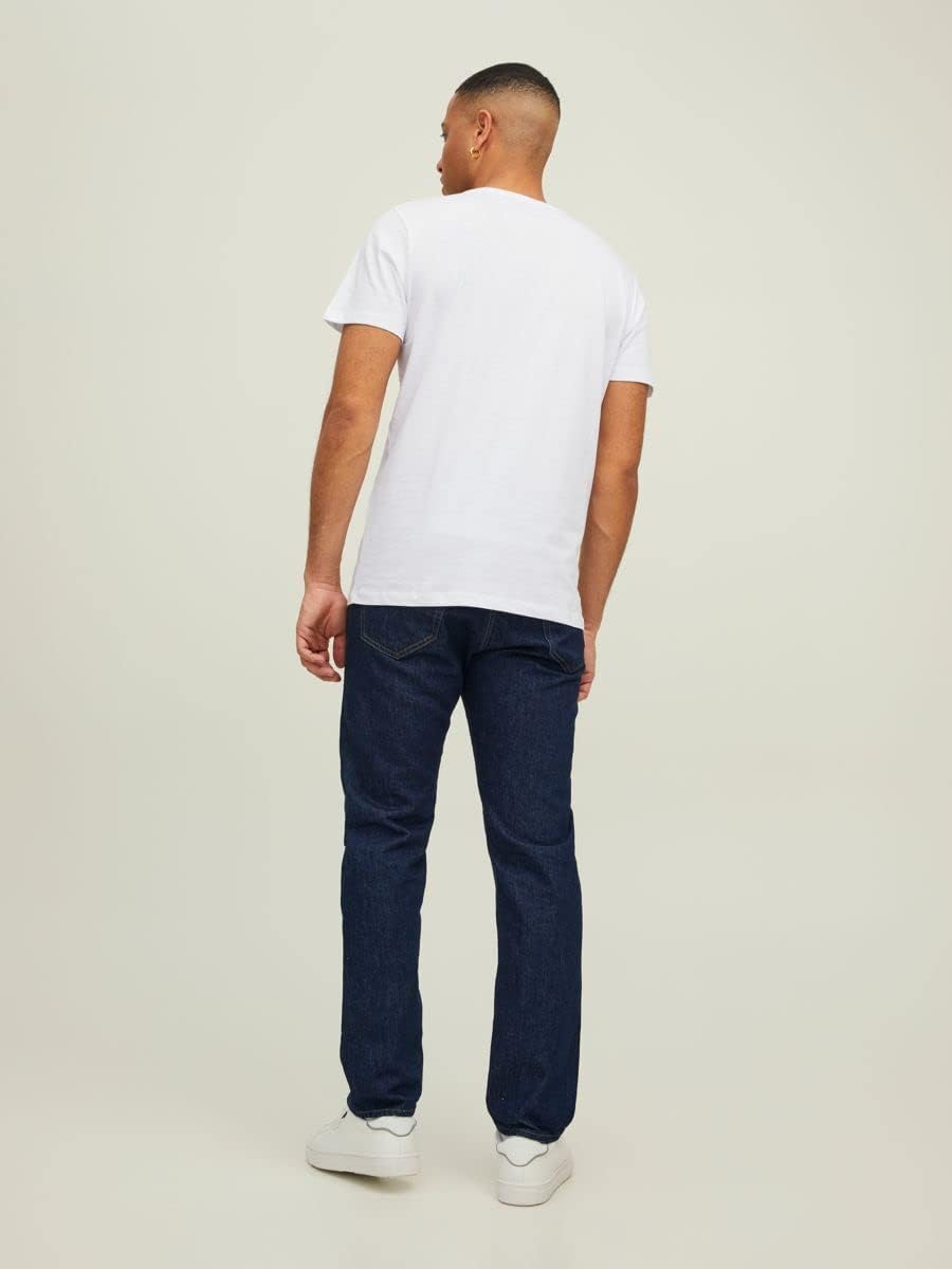 JACK & JONES Herren T-Shirt 3er Pack – Baumwolle, Rundhals, Kurzarm, mit Print – Bequeme Freizeitshirts im modernen Design