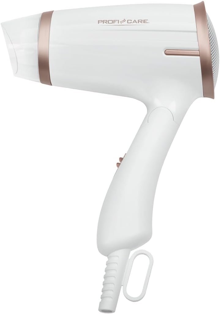 ProfiCare® Haartrockner klappbar | Hair Dryer 1400W | platzsparend mit Klappgriff | kompakter Airstyler | 2 Stufen | Kaltstufe für Style-Fix | Überhitzungsschutz | PC-HT 3009 champagner