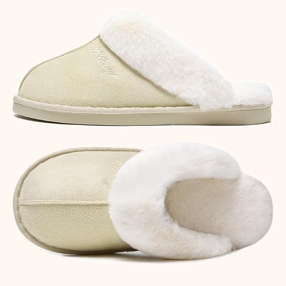 Misolin Damen Herren Hausschuhe Winter Warme Pantoffeln mit Memory-Schaum