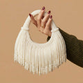 French-style Chic Pearl-woven Hand-held Underarm Bag