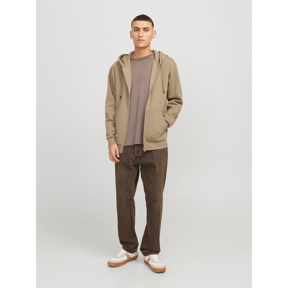JACK & JONES Herren Jjebradley Sweat Zip Hood Noos Sweatshirtjacke (1er Pack)