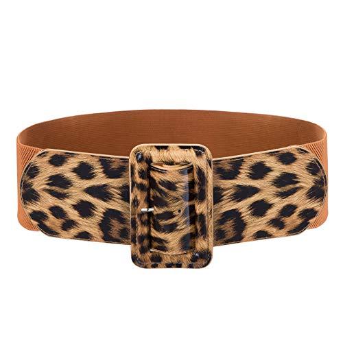 Cinturón moderno, impresionante y excepcional (estampado de leopardo)