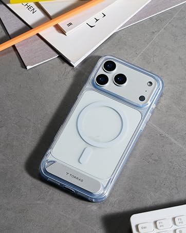 TORRAS Ostand L1 Hülle für iPhone 16 Pro für MagSafe Case, Schwarz