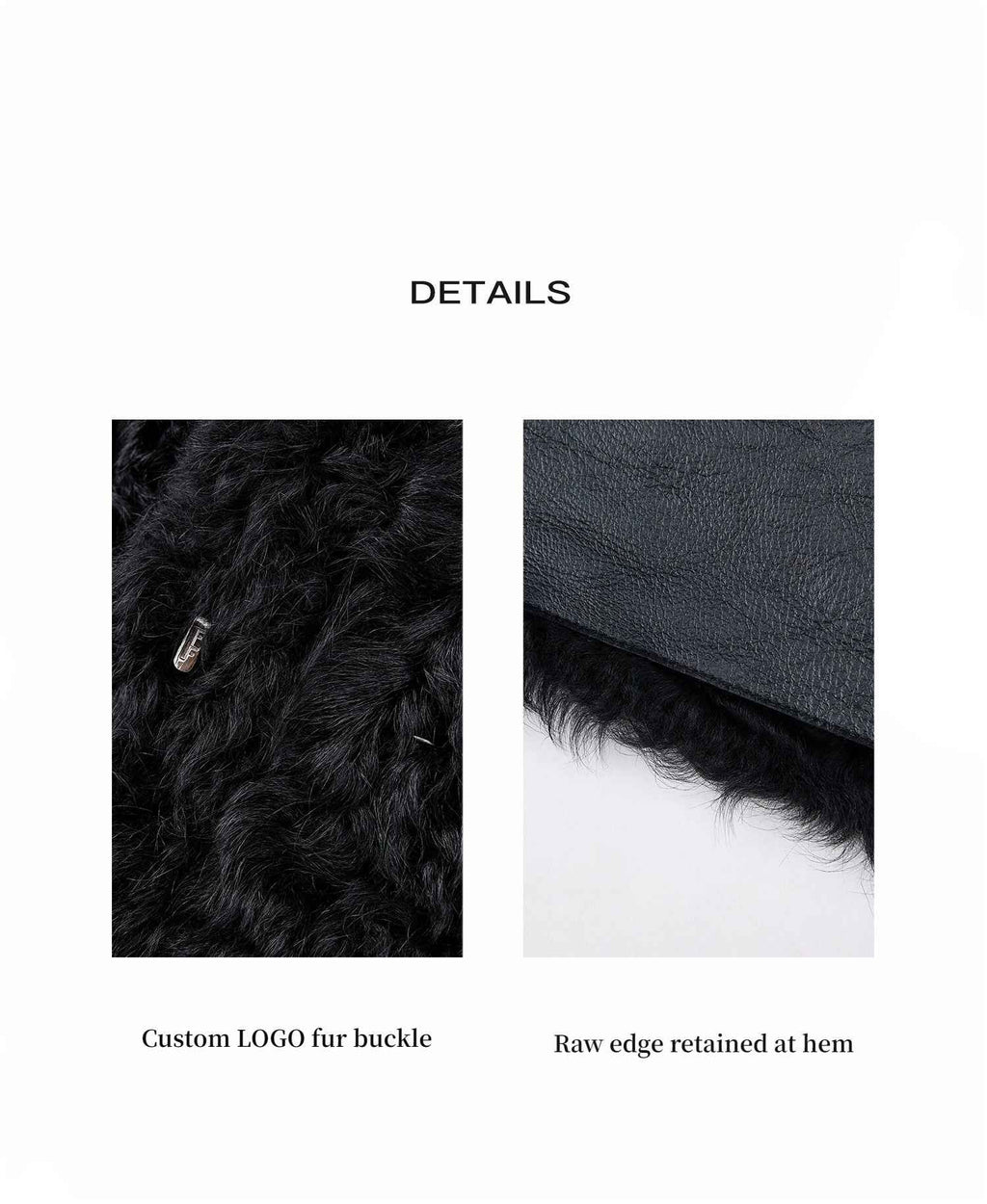 Fireladyfur Women's Black Sheepskin Jacket With Tuscan Fur"My Little Curly"