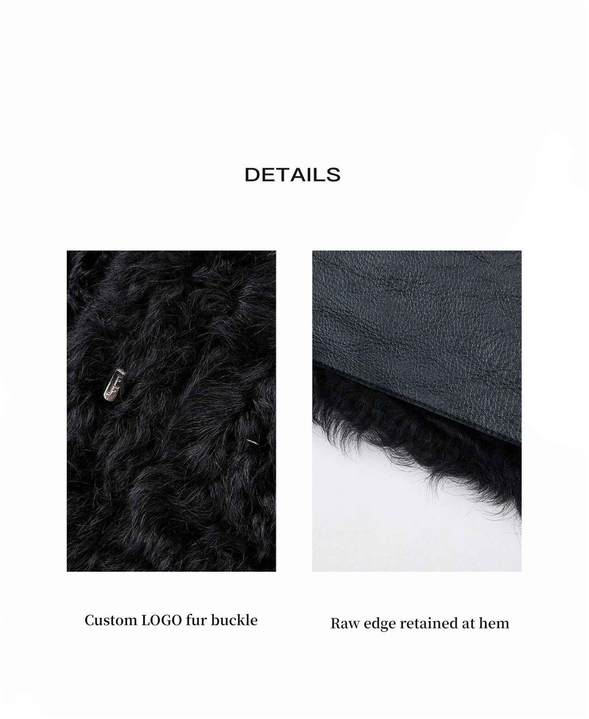 Fireladyfur Women's Black Sheepskin Jacket With Tuscan Fur"My Little Curly"