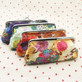 15cm Embroidered Fabric Women's Long Wallet
