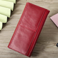 Casual Leather Womens Clutch Multi-functional Long-style First-layer Cowhide Wallet For Women
