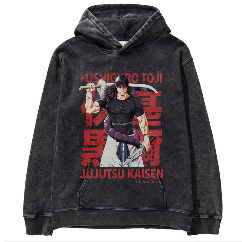 Blade Teeth Anime-tröja med huva för dam och herr