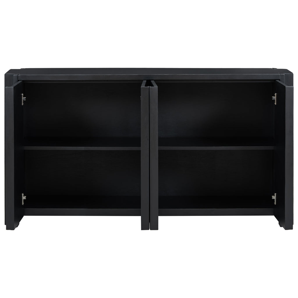 Designed Storage Cabinet Sideboard With 4 Doors , Adjustable Shelves, Suitable for Living Rooms, Entrance and Study Room