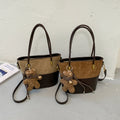 Versatile Crossbody  Autumn Winter Retro Tote Bucket Bag