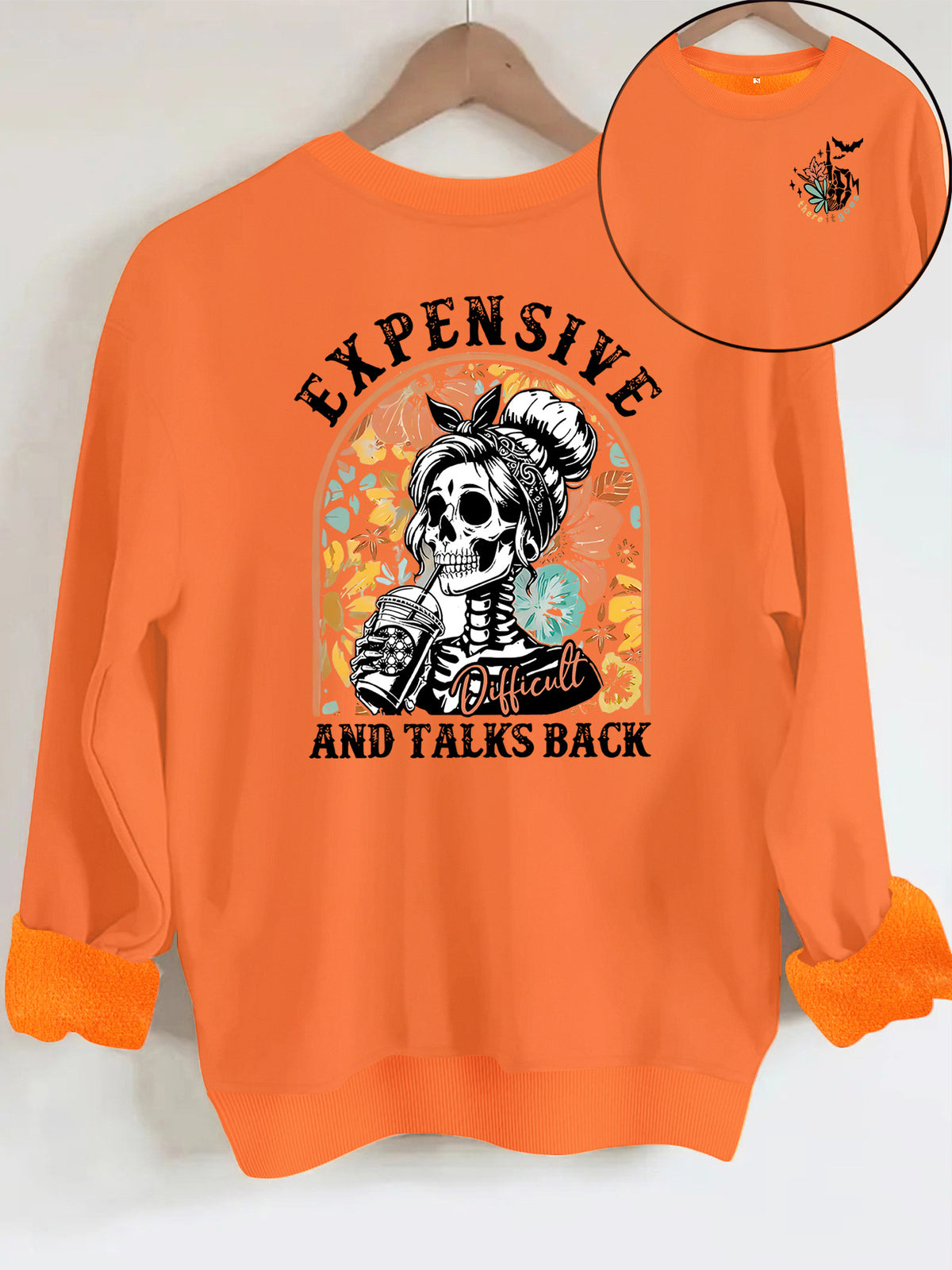 Bottom long sleeved fleece hoodie