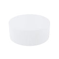 Contemporary Round Coffee Table With Handcrafted Relief, φ35.43inch, Whtie