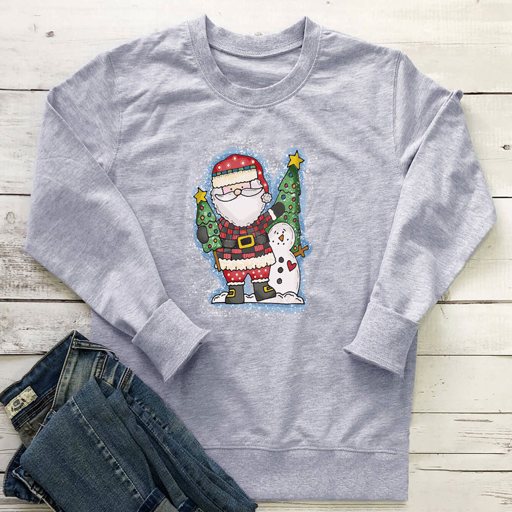 Sweat à capuche imprimé sapin de Noël