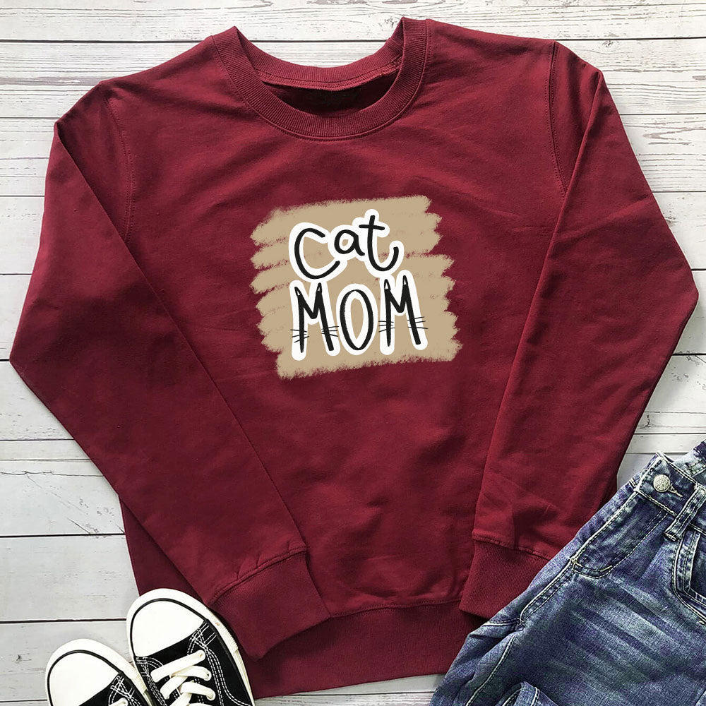 Loose round neck long sleeved hoodie