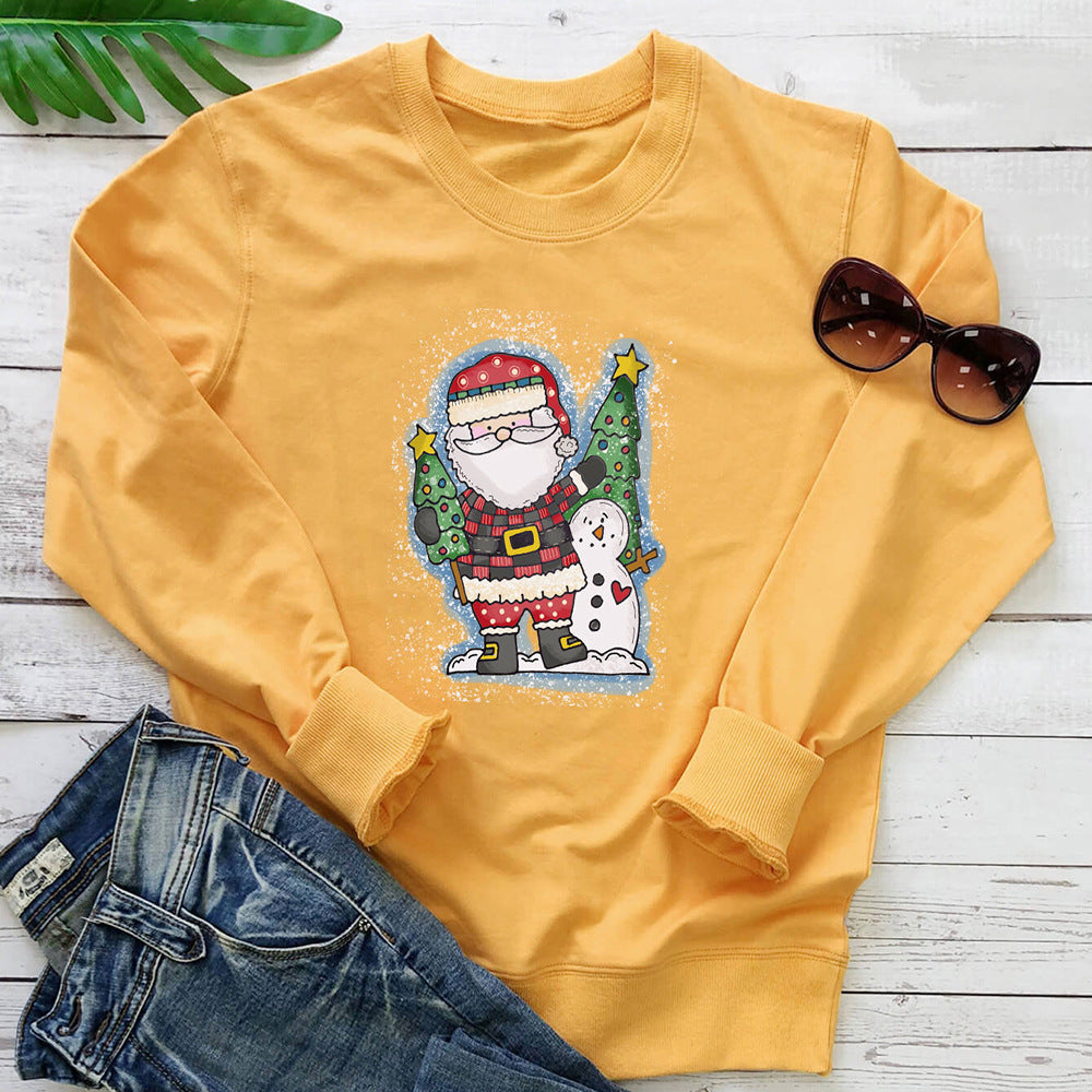 Sweat à capuche imprimé sapin de Noël