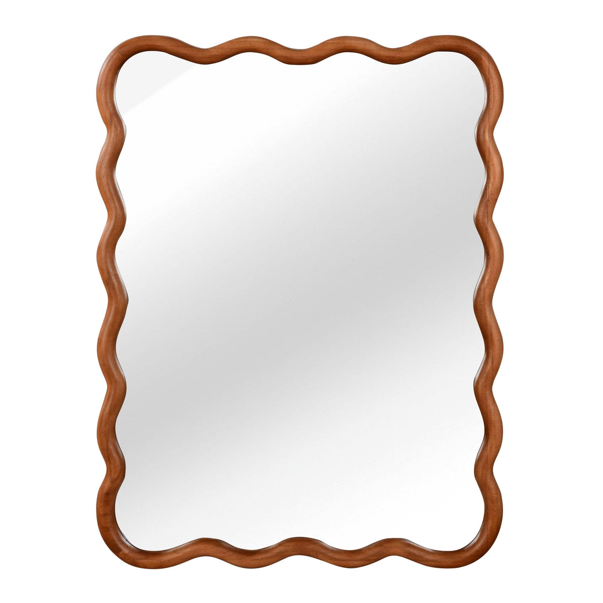 30'x40' Wavy Rectangle Solid Wood Frame Decorative Mirror,For Bedroom, Bathroom, Living Room, Entryway