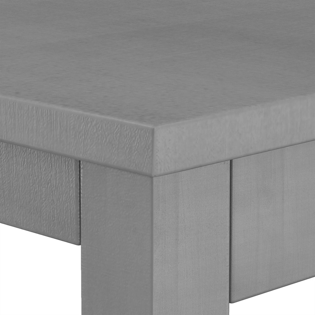 Farmhouse 48"Rectangular Wood Bar Height Dining Set Kitchen Breakfast Nook With 2 Chairs for Small Places,Gray