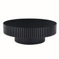 BLACK MDF Coffee Table 39.37inch Modern Handcraft Drum Coffee Table Round Wood Coffee Table for Living Room, Apartment