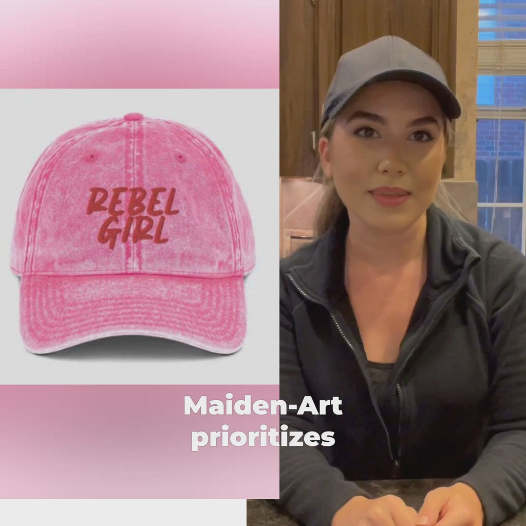 Gorra vintage REBEL GIRL Gorra de sarga de algodón vintage