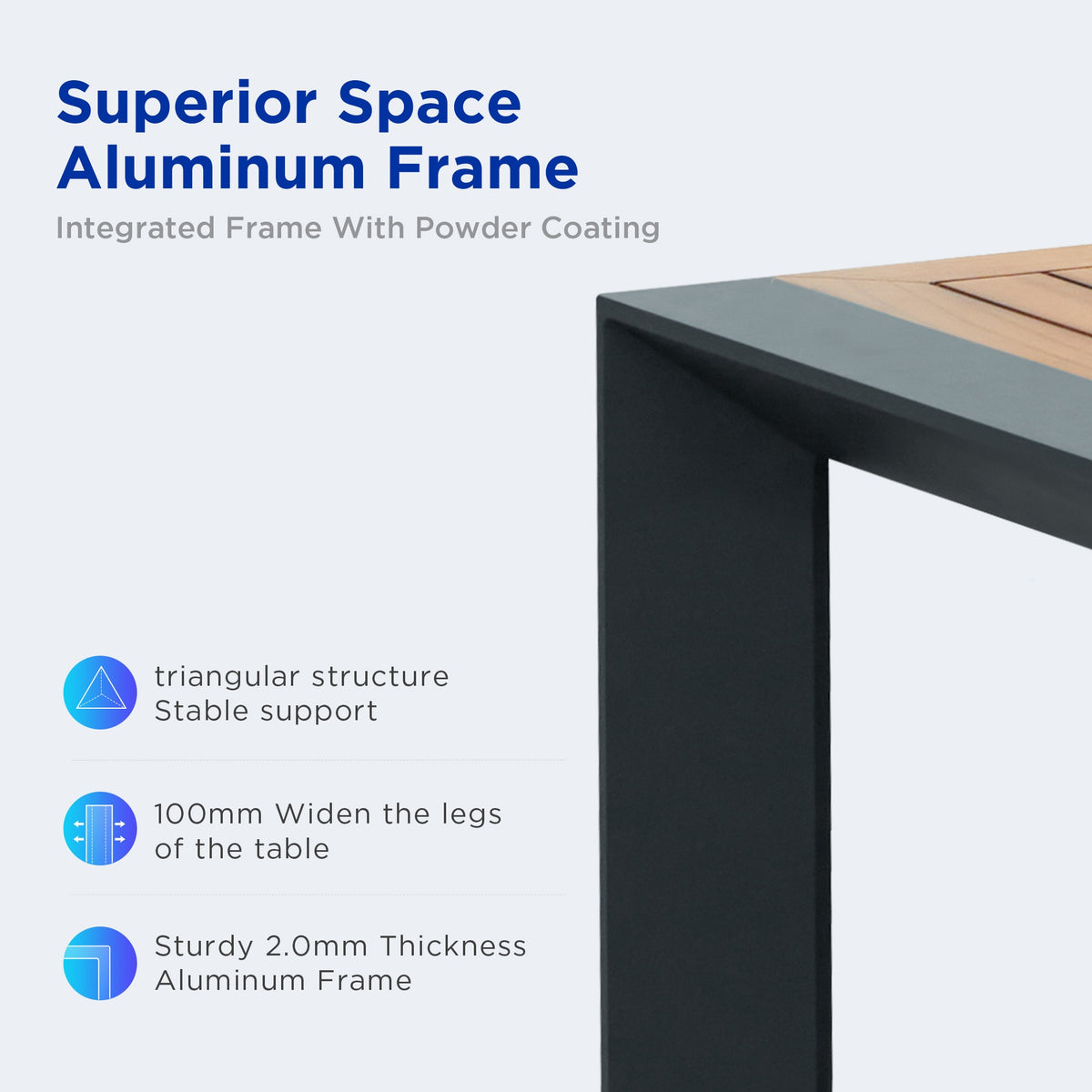 Set de comedor exterior de teca LUMEN para 12 personas con tres modos de extensión para 8/10/12 asientos