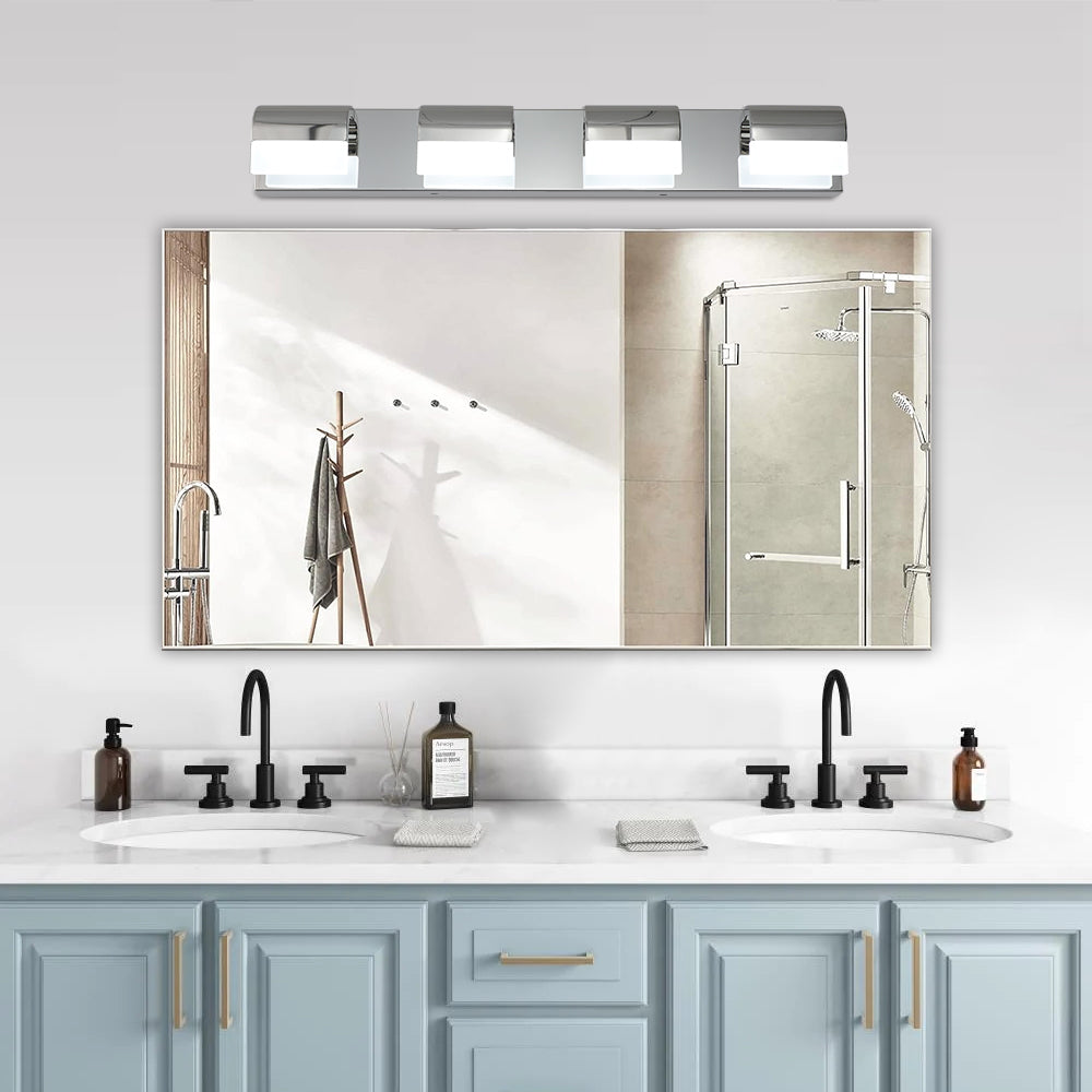 (Same as W1340110600/L2012) Modern Bathroom Vanity Lighting 4-Light LED Vanity Lights Over Mirror Bath Wall Lighting