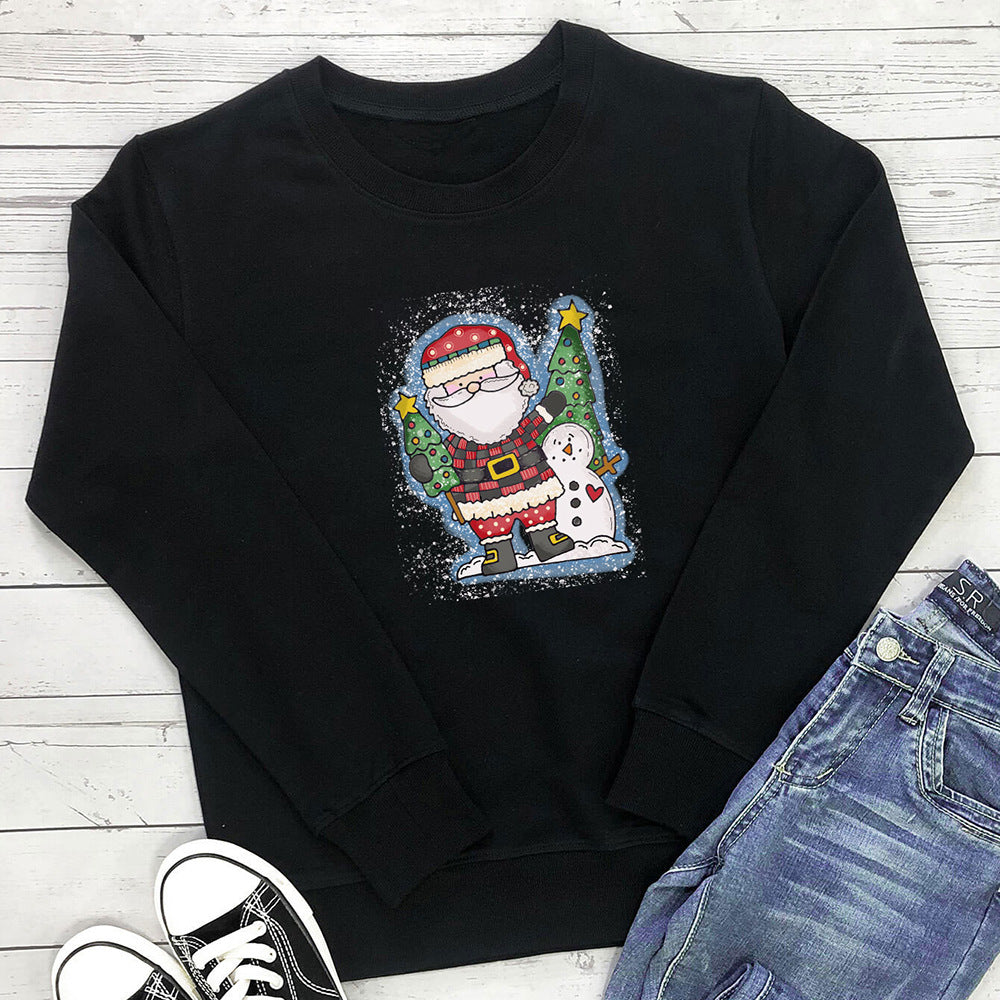 Sweat à capuche imprimé sapin de Noël