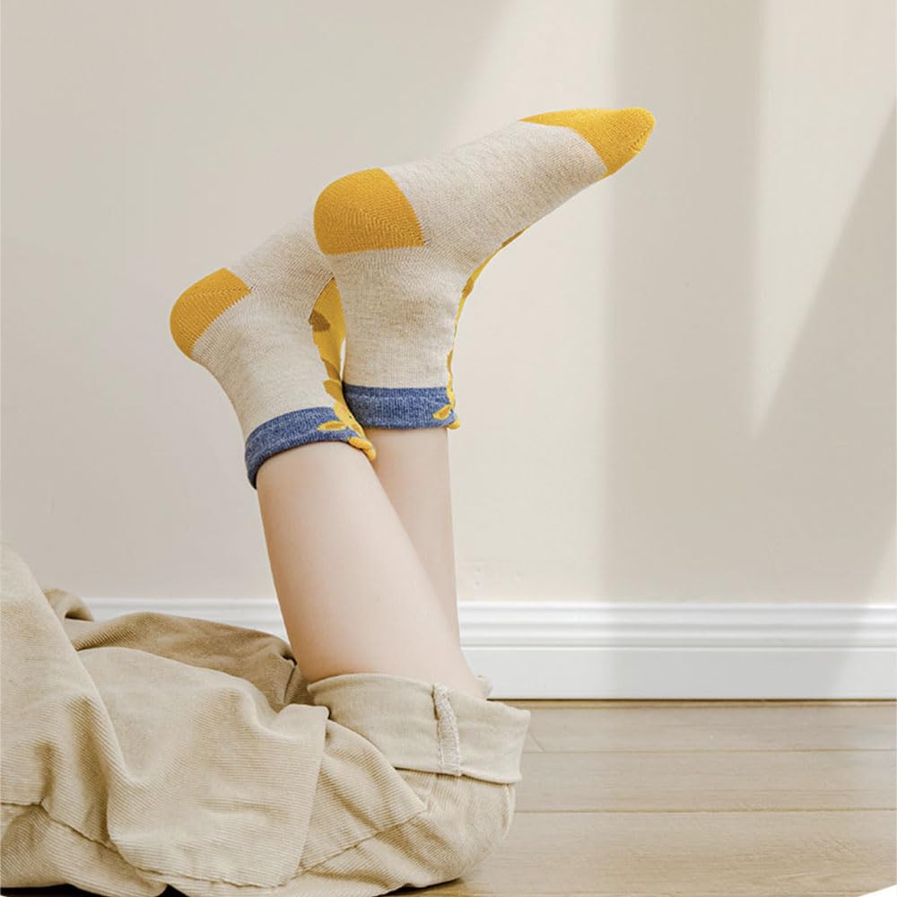 FedMois 10 Paires Chaussettes chaudes hiver en Coton Garçons Filles Socquette Enfant