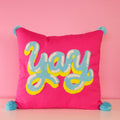 Square Hook Pillow - Yay