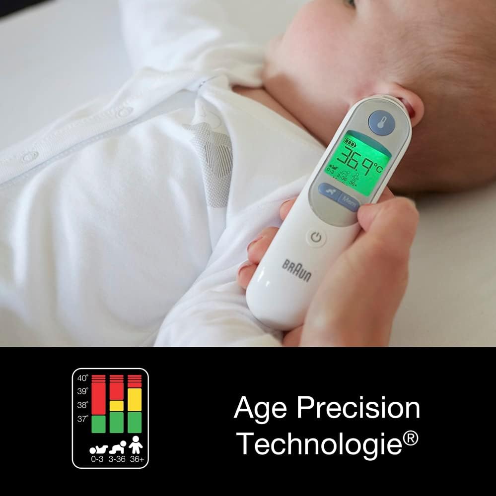 Braun ThermoScan 7 Ohrthermometer BRAIRT6520 | Age Precision Technologie | Farbcodiertes Digitaldisplay | Baby- und kleinkindfreundlich | Die #1 Marke bei Ärzten(1)