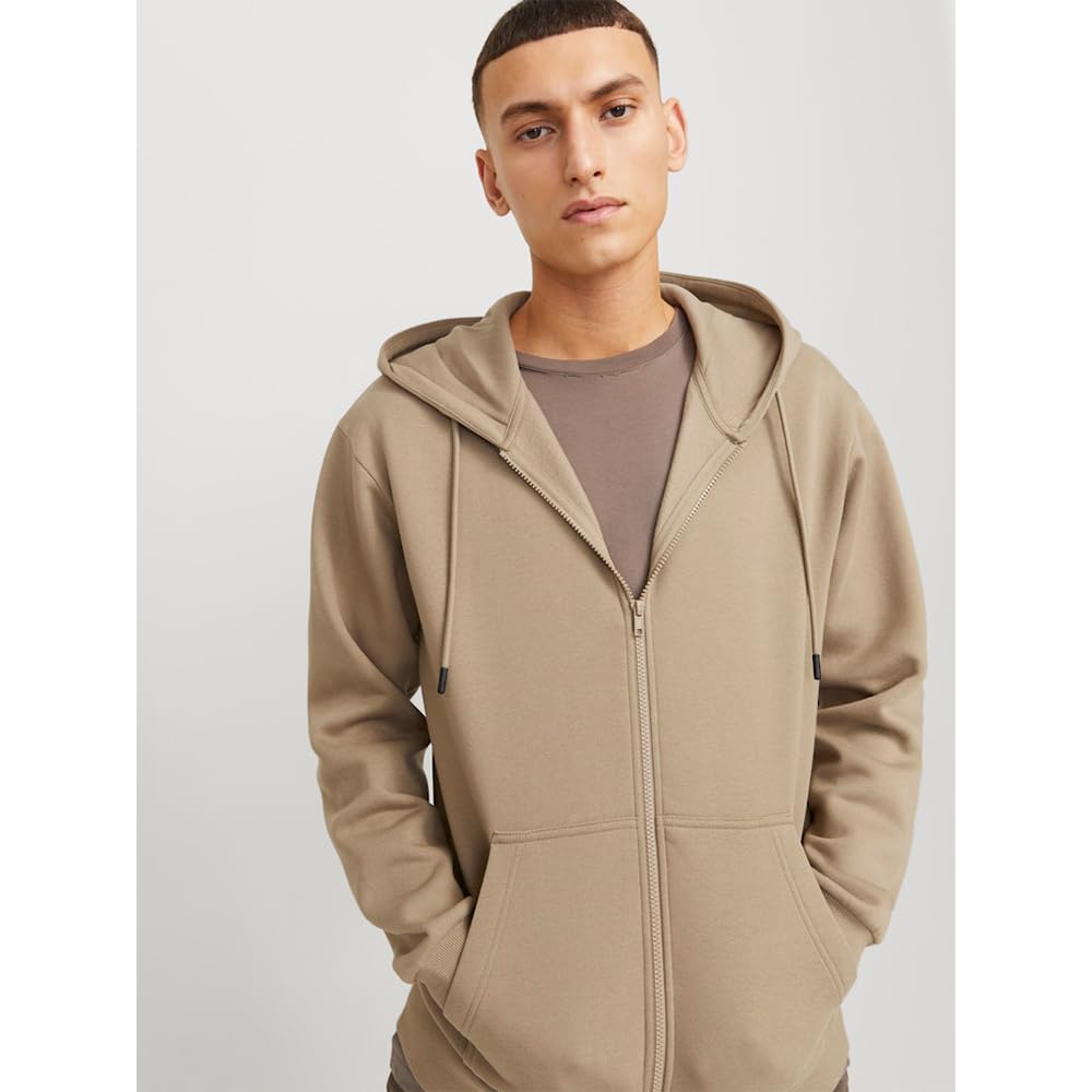JACK & JONES Herren Jjebradley Sweat Zip Hood Noos Sweatshirtjacke (1er Pack)