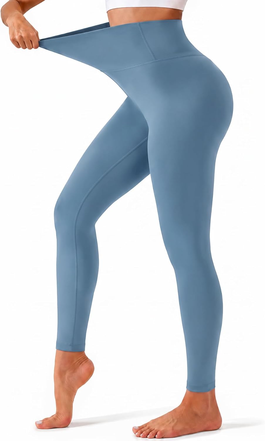 Bluemaple High Waisted Leggings for Women - Tummy Control Pants Non See Through Workout Soft Yoga Pants for Running Plus Size