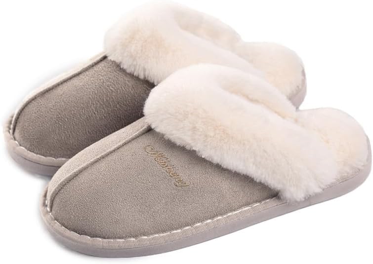 Misolin Damen Herren Hausschuhe Winter Warme Pantoffeln mit Memory-Schaum