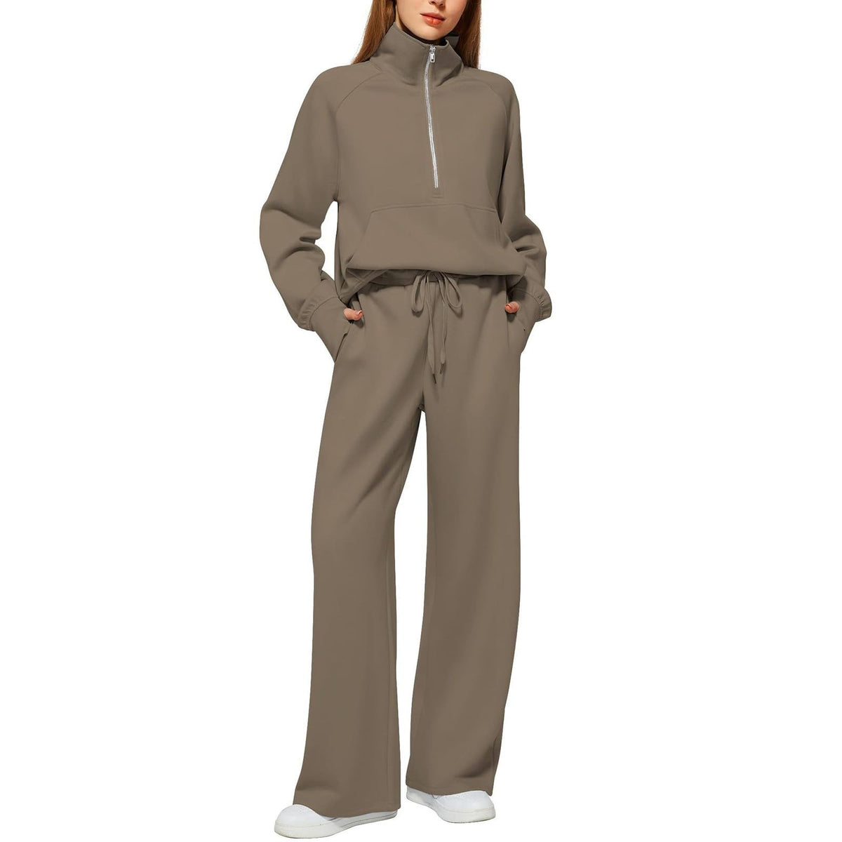 Tracksuit Womens Full Set Lounge Wear Sets for Women UK Comfort Long Sleeve Activewear Fall Outfits Gym 2 Piece Ladies Sweatshirts Joggers